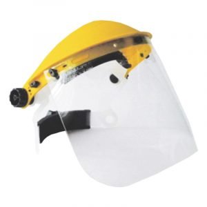 Protector facial amarillo con visor Protexion Protex s.a.s