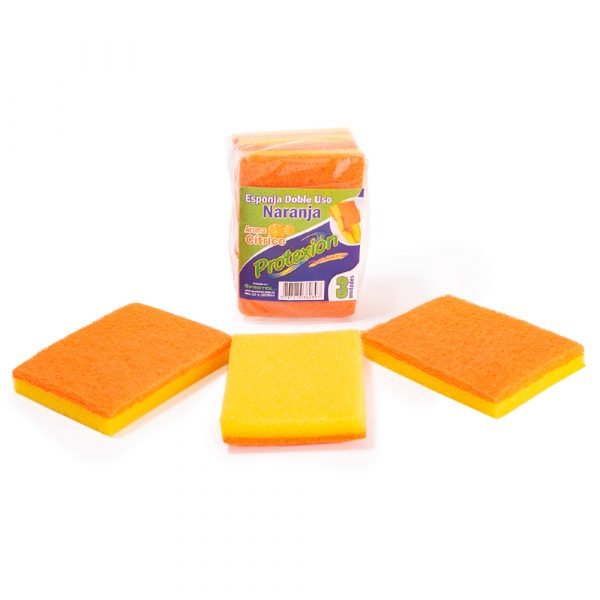 Esponja doble uso naranja Protexion