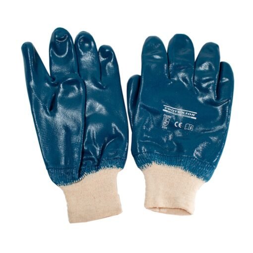 Guante de nitrilo azul puño cerrado Protexion Protex