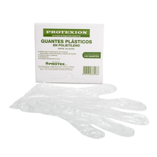 Guantes desechables de plastico Protexion Protex