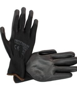 Guante de nylon palma poliuretano de color negro Protexion Protex