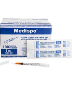 JERINGAS DESECHABLES MEDISPO 1 CC 25 G x 5/8"