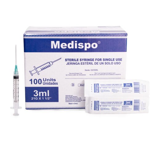 Jeringas desechables 3ml - 21G - 1 1/2" Medispo Protex s.a.s