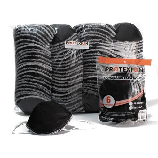 Tapabocas color negro para polvo Protexion Protex