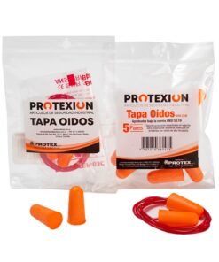 Tapon auditivo en espuma con cordon y sin cordon Protexion Protex