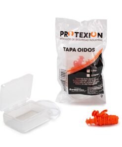 Tapon auditivo en silicona con cordon y caja de polietileno Protexion Protex