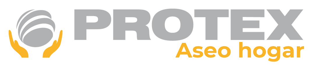 logo de protex s.a.s linea aseo hogar colores corporativos amarillo y gris en formato png